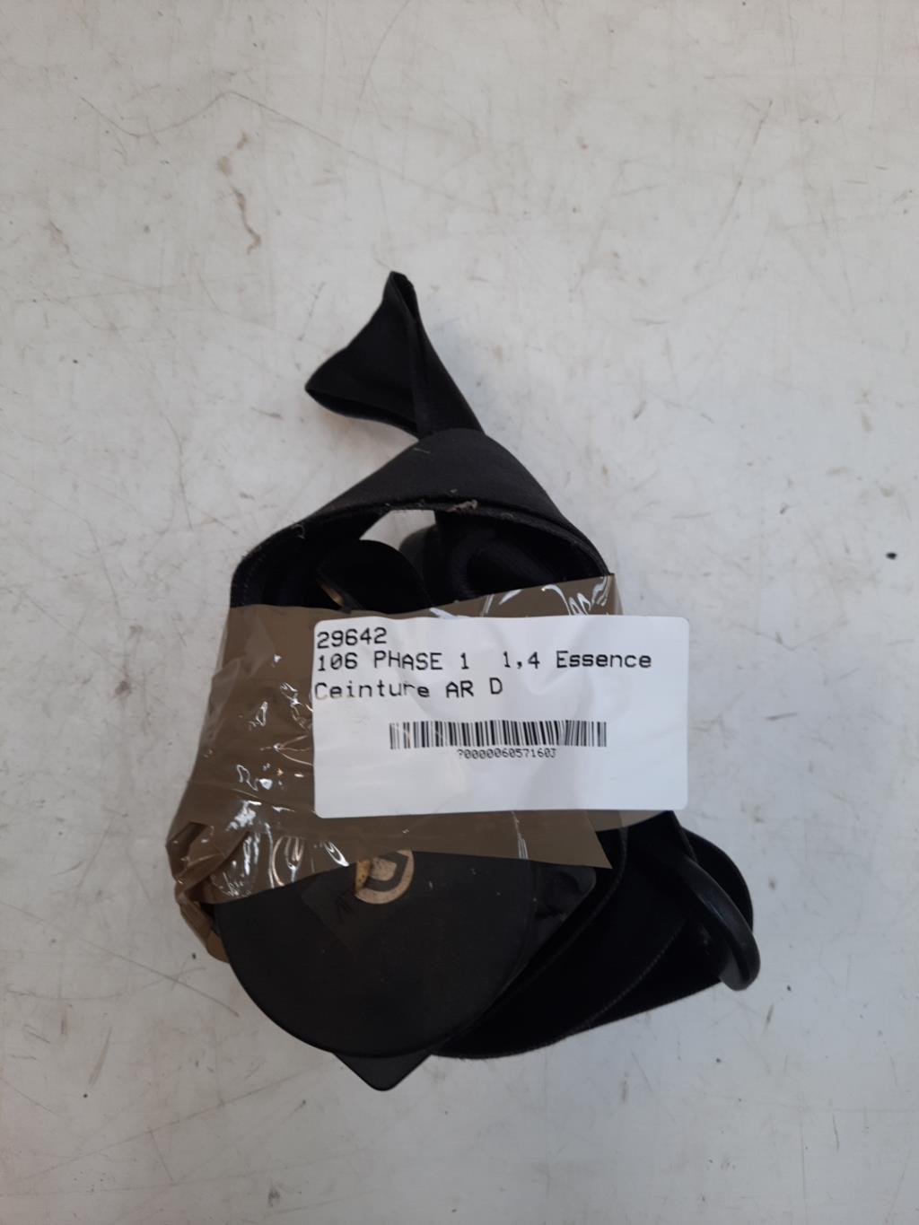 Cintura di sicurezza posteriore destra PEUGEOT 106 PHASE 1 Gasolina - 1