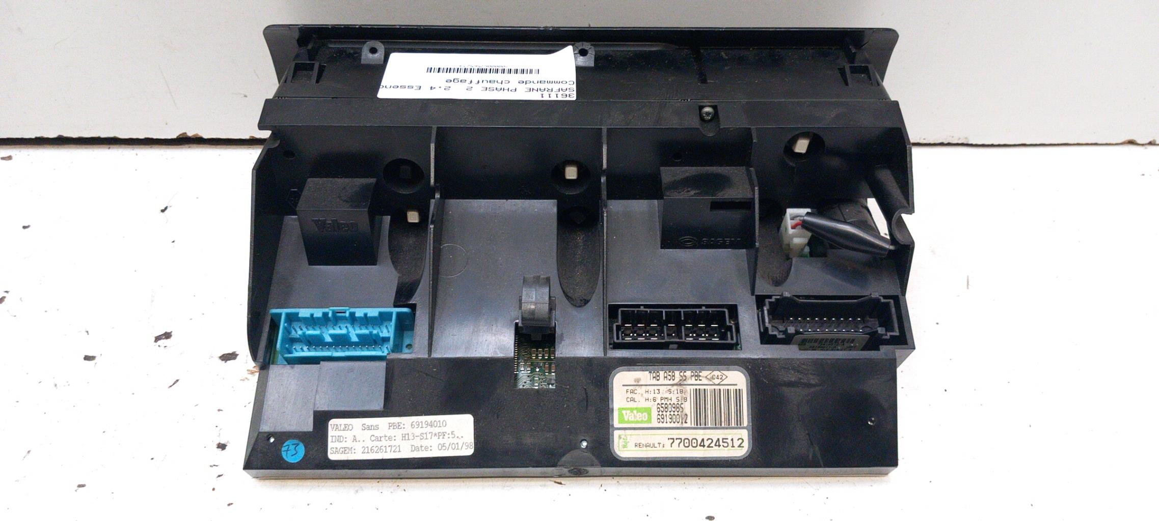 Commande chauffage RENAULT SAFRANE PHASE 2 Essence - 1