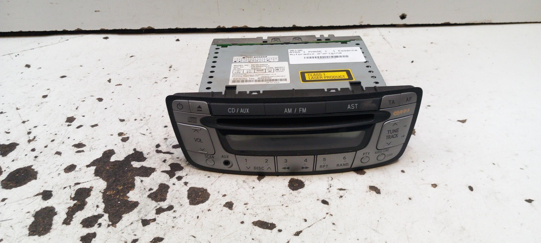 Autoradio originale TOYOTA AYGO 1 PHASE 1 Gasolina - 1