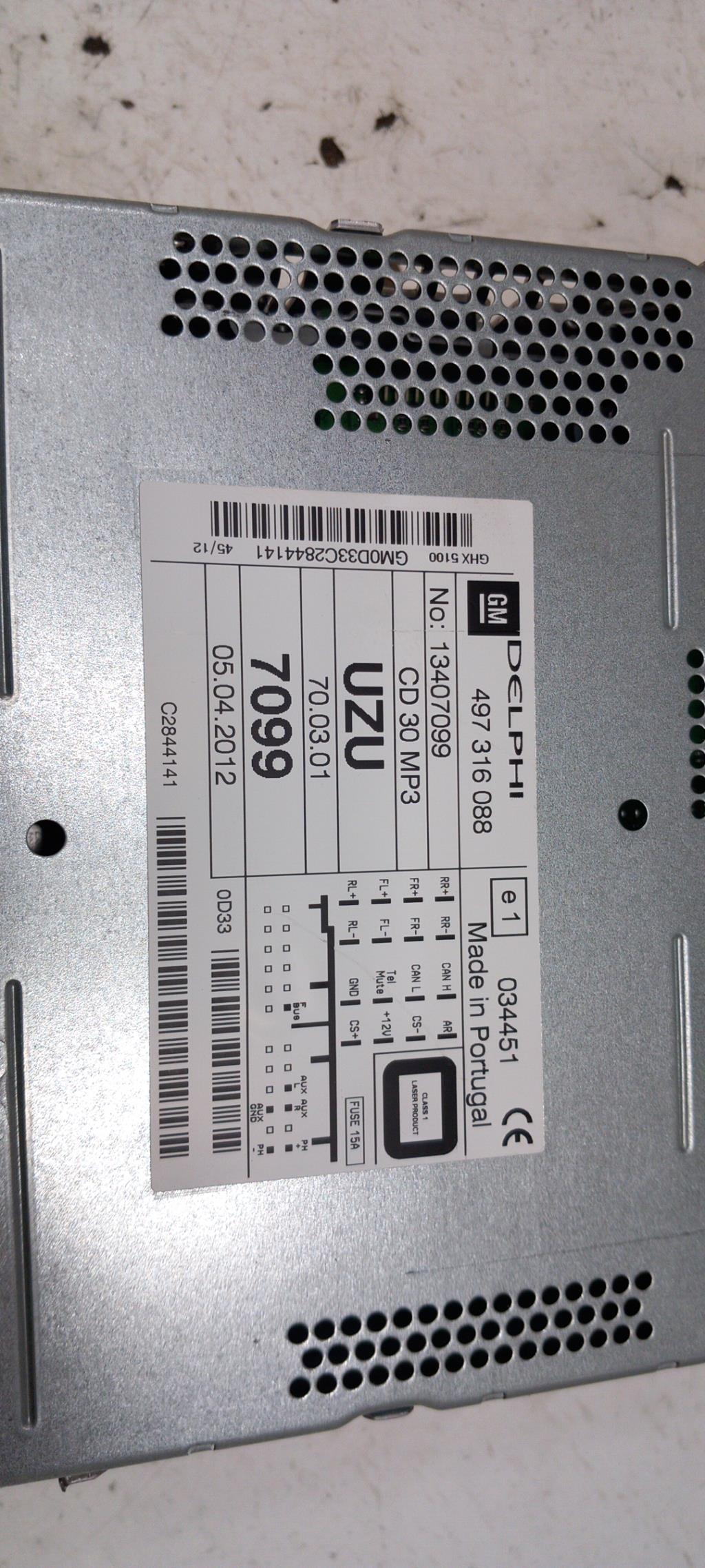 Autoradio originale OPEL CORSA D PHASE 2 Gasolina - 1