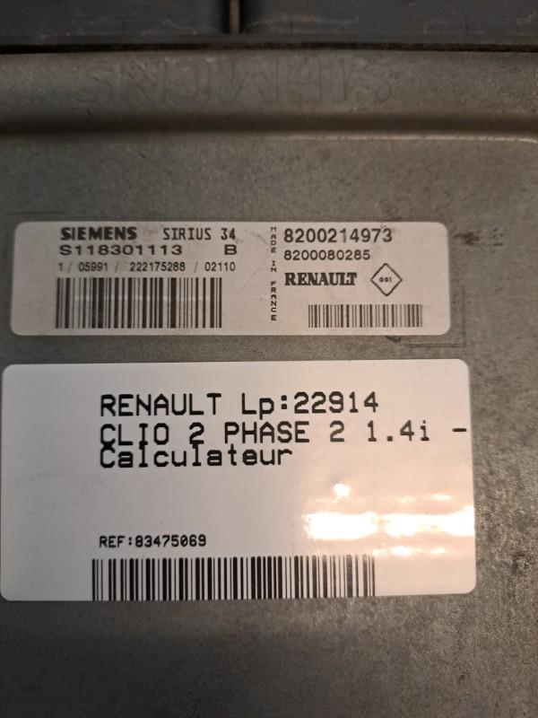 Calculateur RENAULT CLIO 2 PHASE 2  - 1