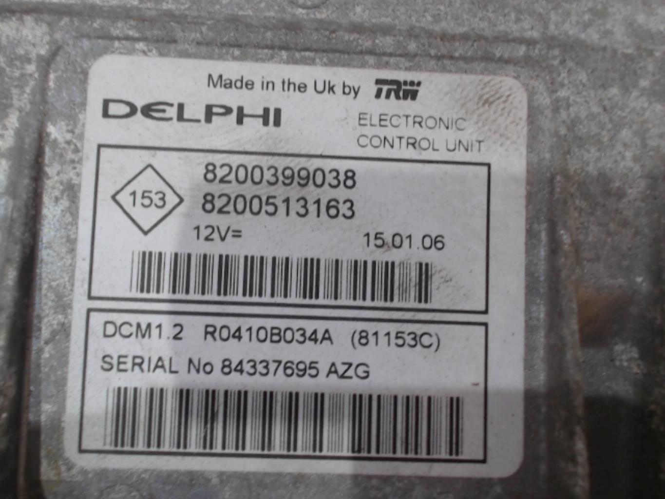 Calculateur RENAULT MODUS PHASE 1 Diesel - 1