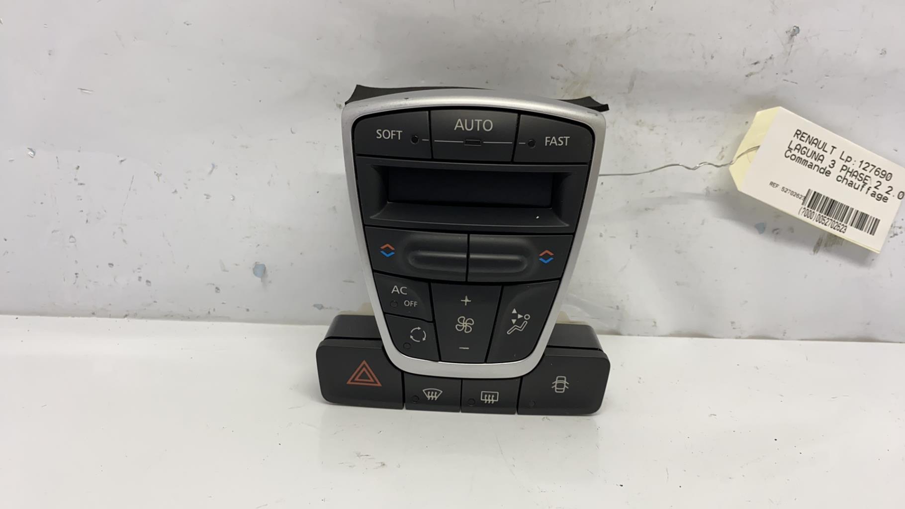Commande chauffage renault laguna 3 phase 2