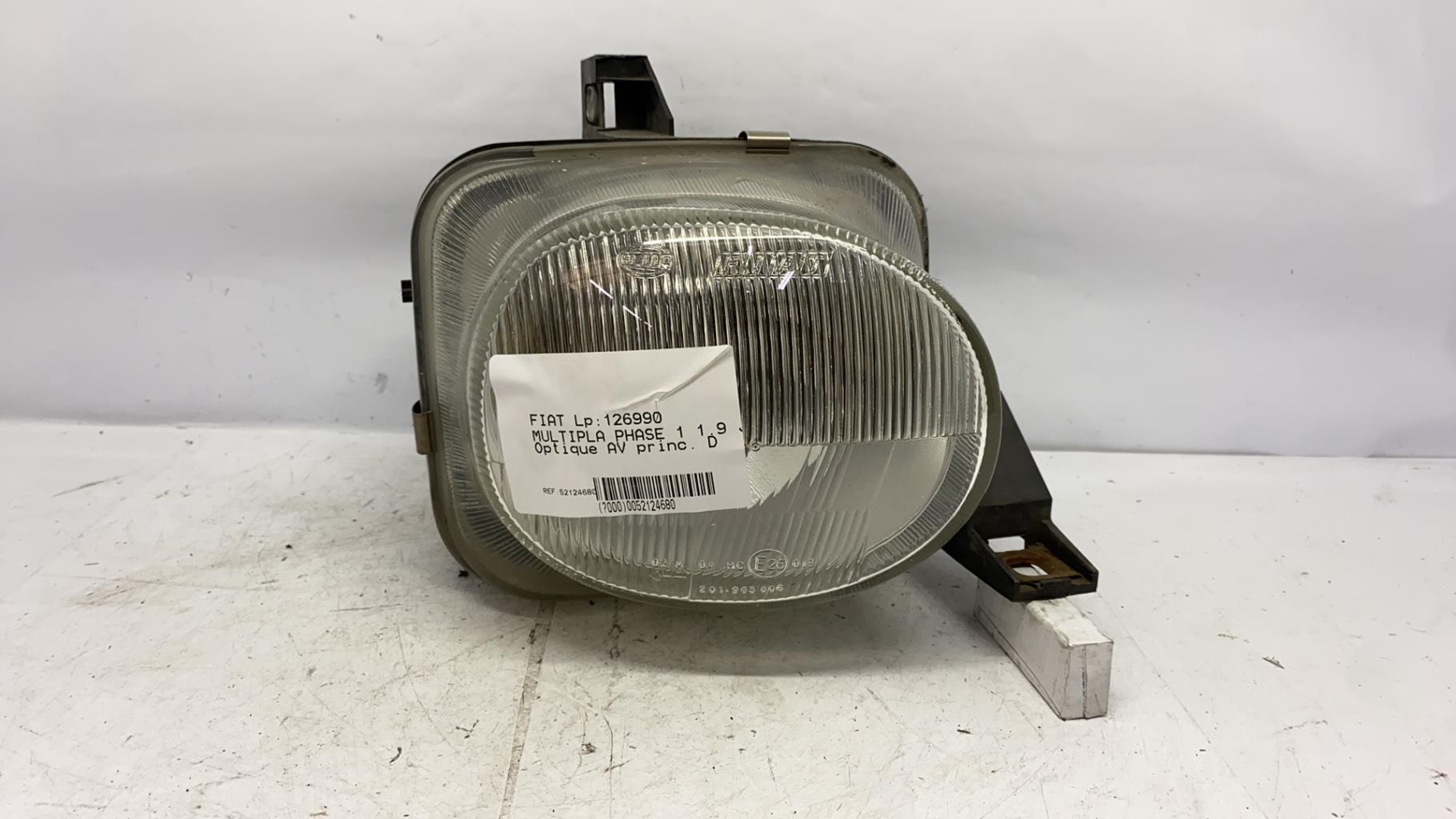Optique avant principal droit (feux)(phare) fiat multipla phase 1