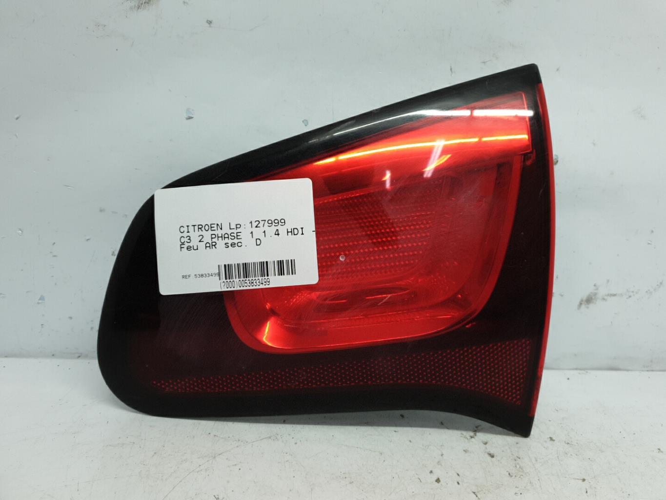 Feu arriere secondaire droit (feux) citroen c3 2 phase 1