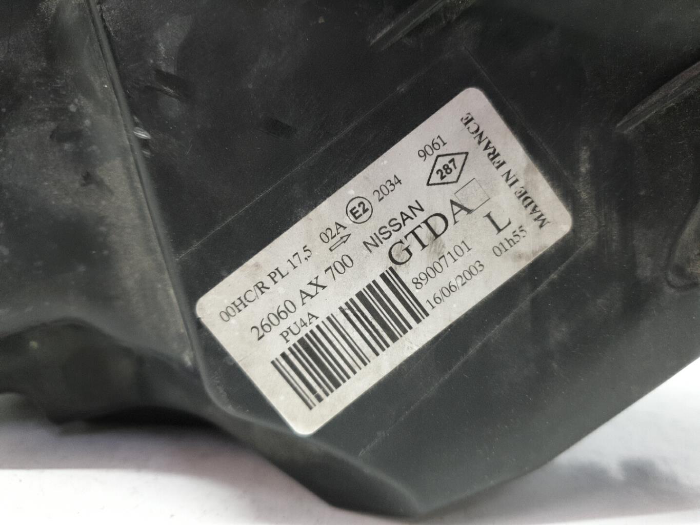 Optique avant principal gauche (feux)(phare) nissan micra 3 phase 1
