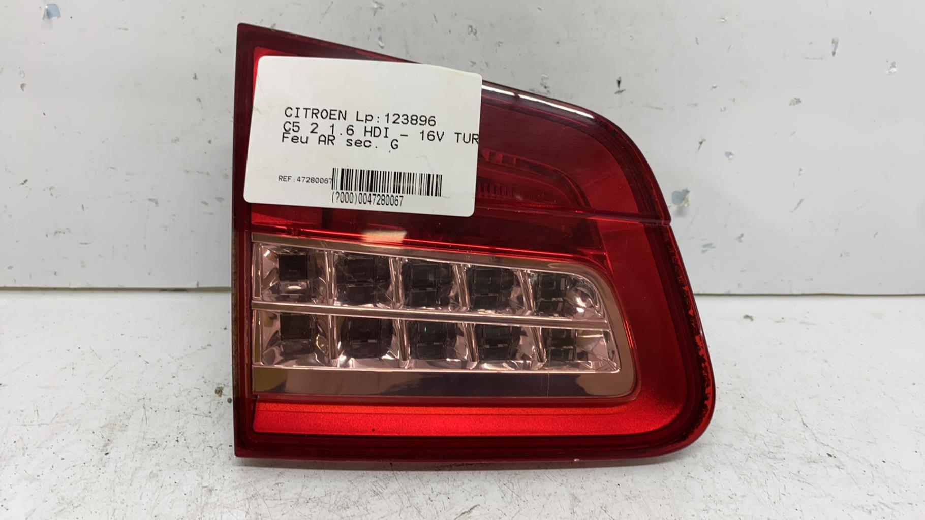 Feu arriere secondaire gauche (feux) citroen c5 2