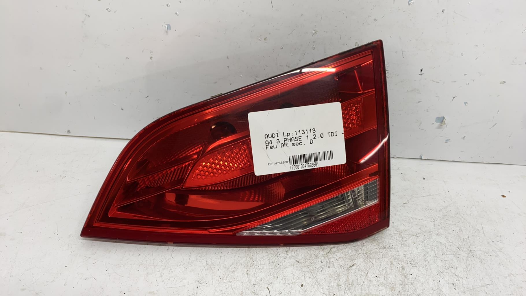 Feu arriere secondaire droit (feux) audi a4 3 phase 1