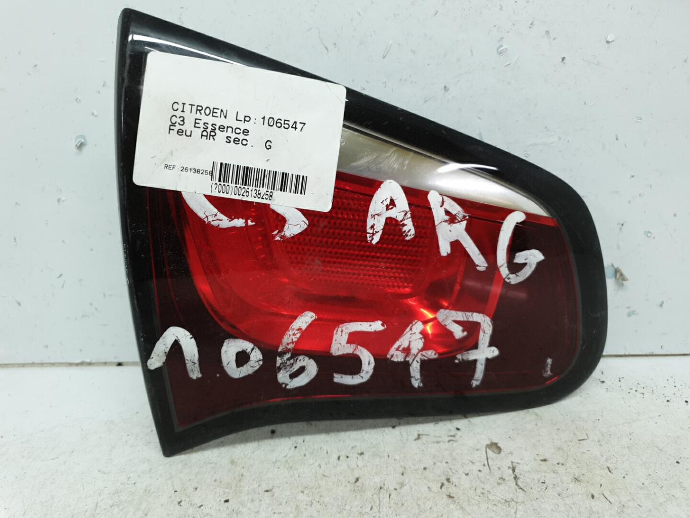 Feu arriere secondaire gauche (feux) citroen c3 2 phase 2