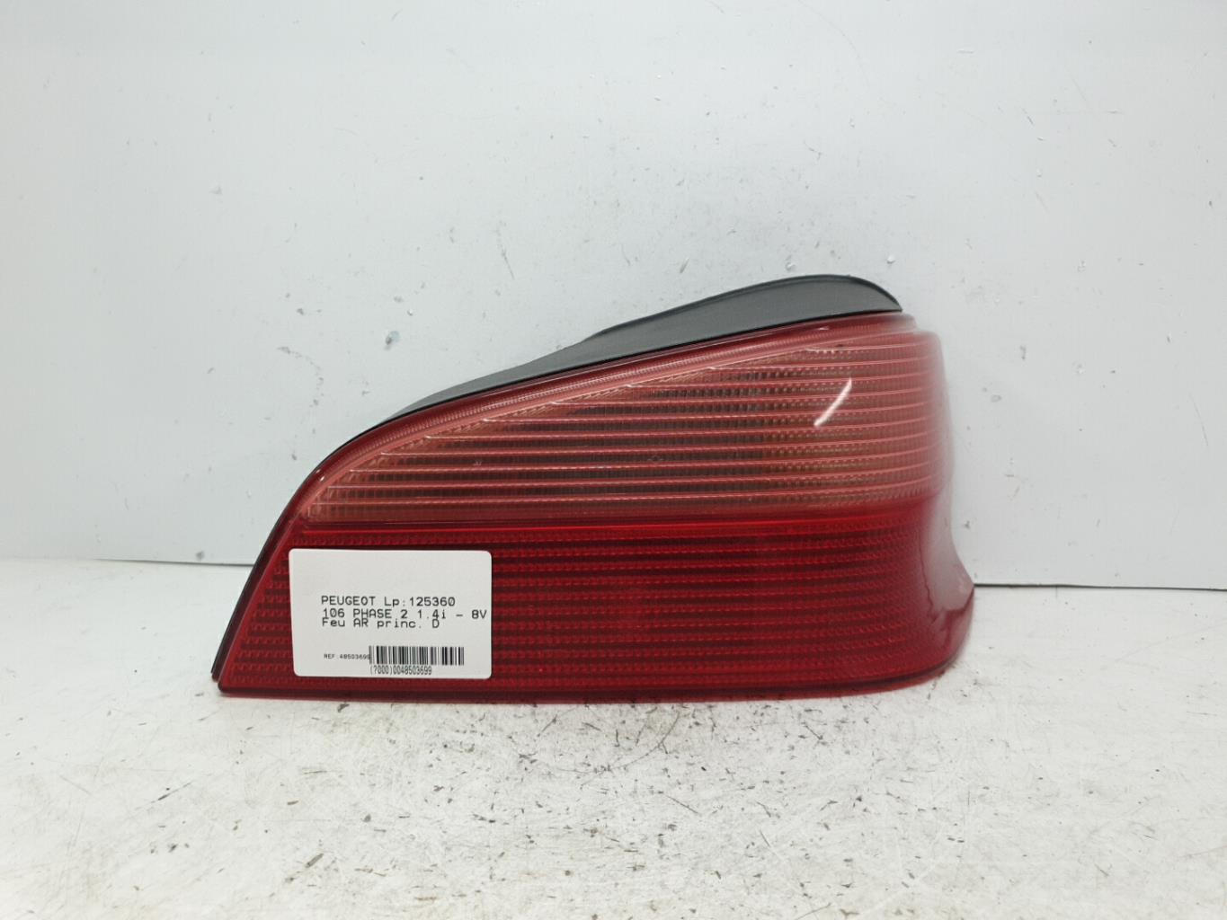 Feu arriere principal droit (feux) peugeot 106 phase 2