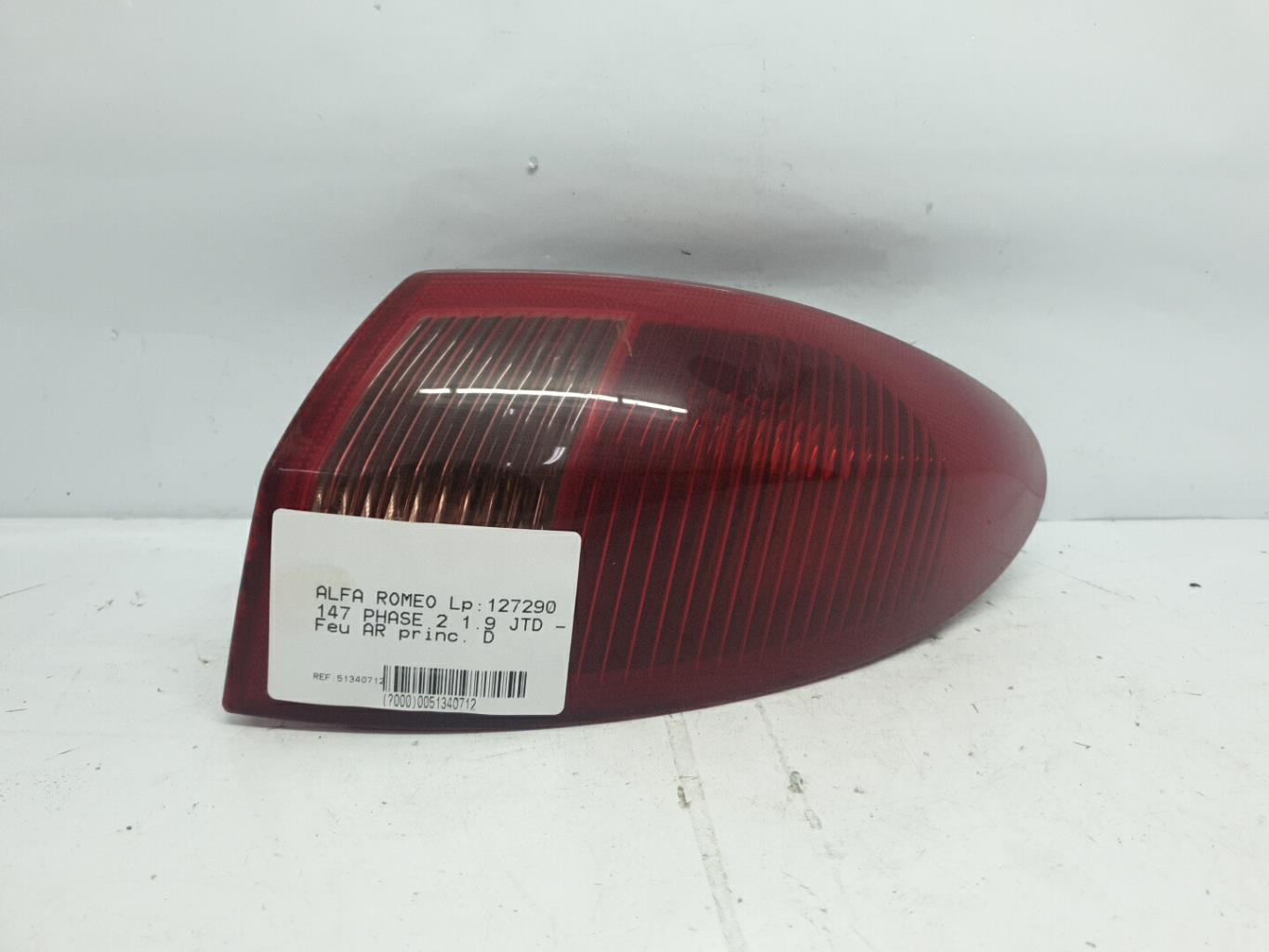 Feu arriere principal droit (feux) alfa romeo 147 phase 2
