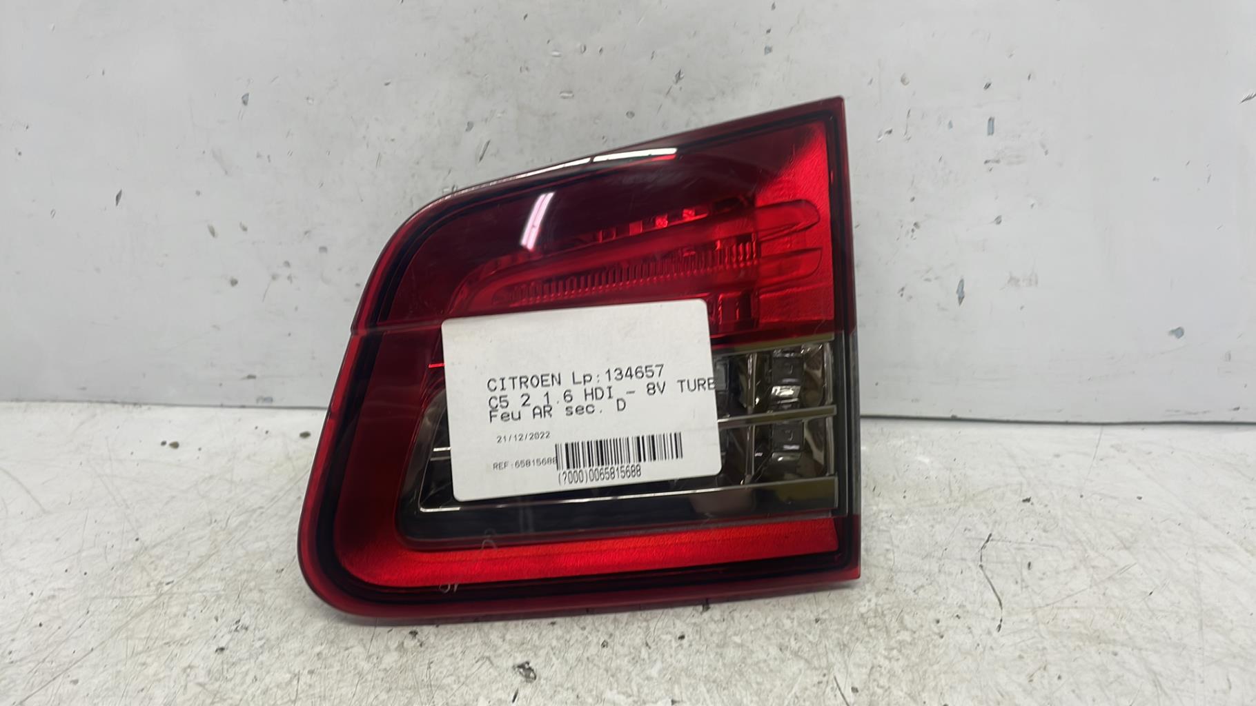 Feu arriere secondaire droit (feux) citroen c5 2