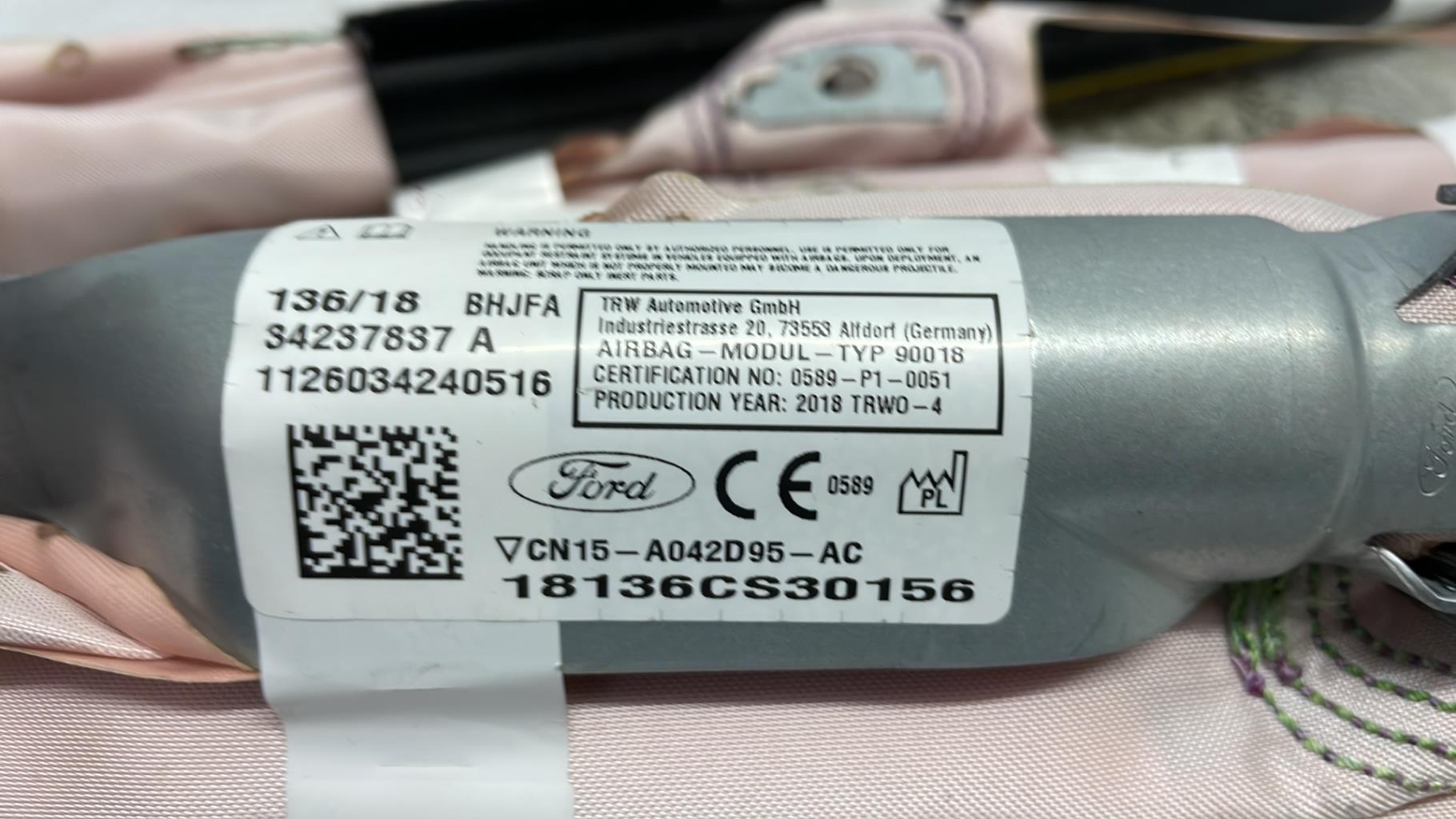 Air bag rideau gauche ford ecosport phase 3