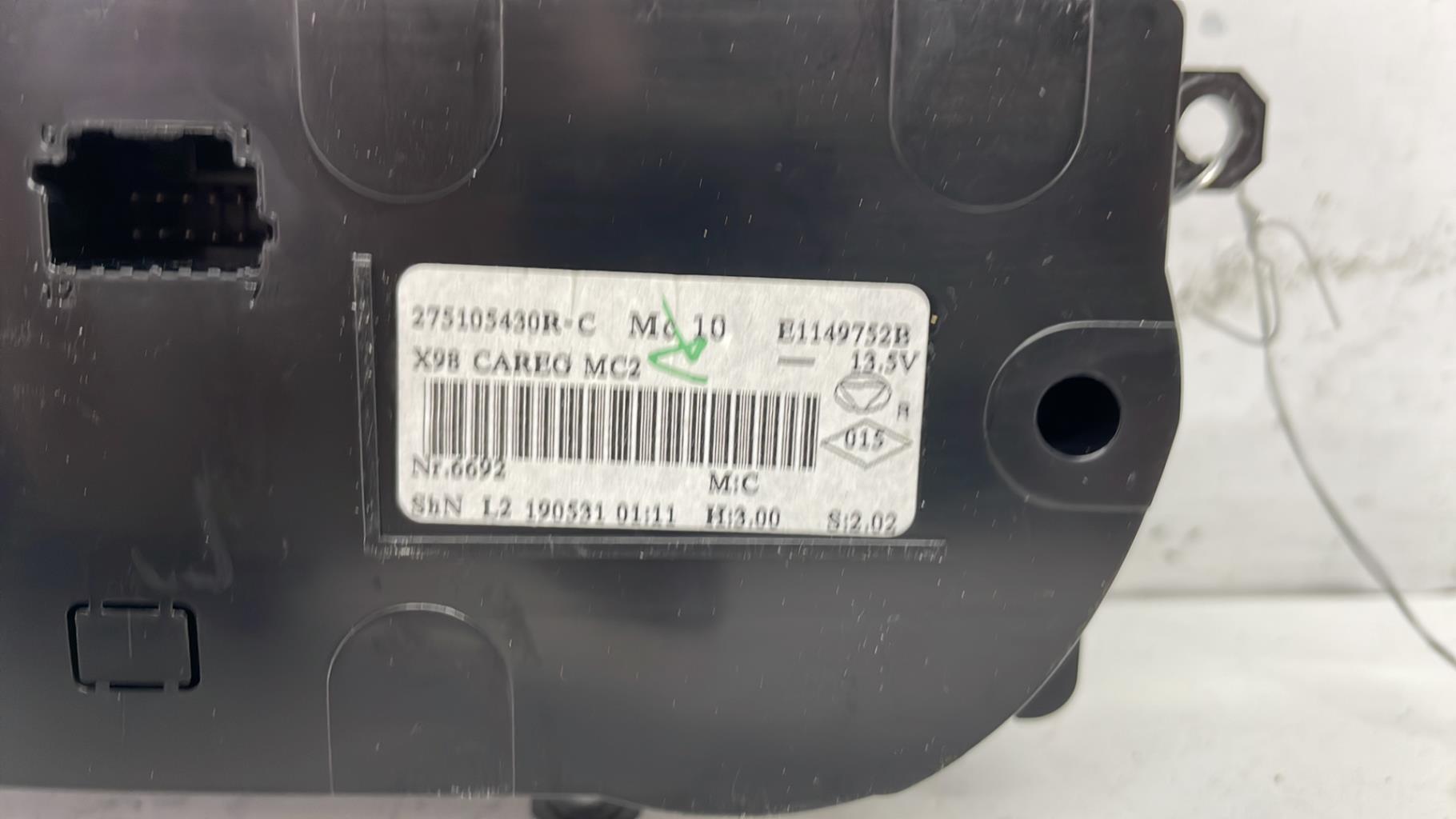 Commande chauffage renault captur 1 phase 2