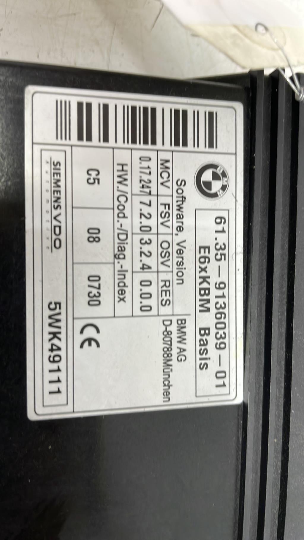 Module électronique bmw serie 5 e60 phase 2