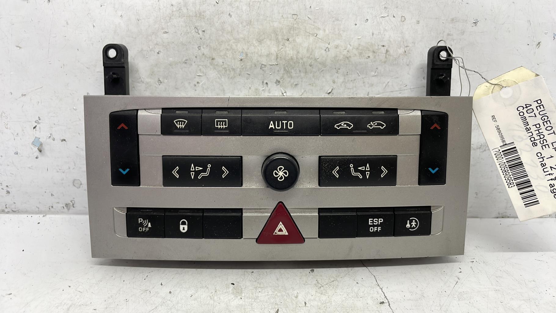 Commande chauffage peugeot 407 phase 1