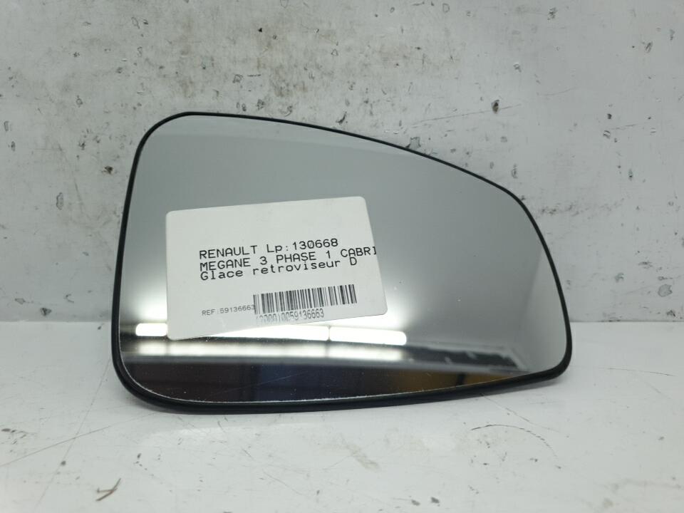Glace retroviseur droit renault megane 3 phase 1 cabriolet