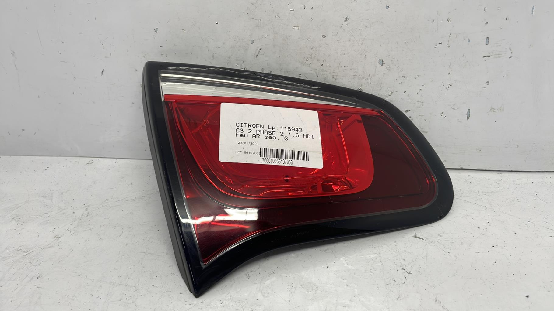 Feu arriere secondaire gauche (feux) citroen c3 2 phase 2