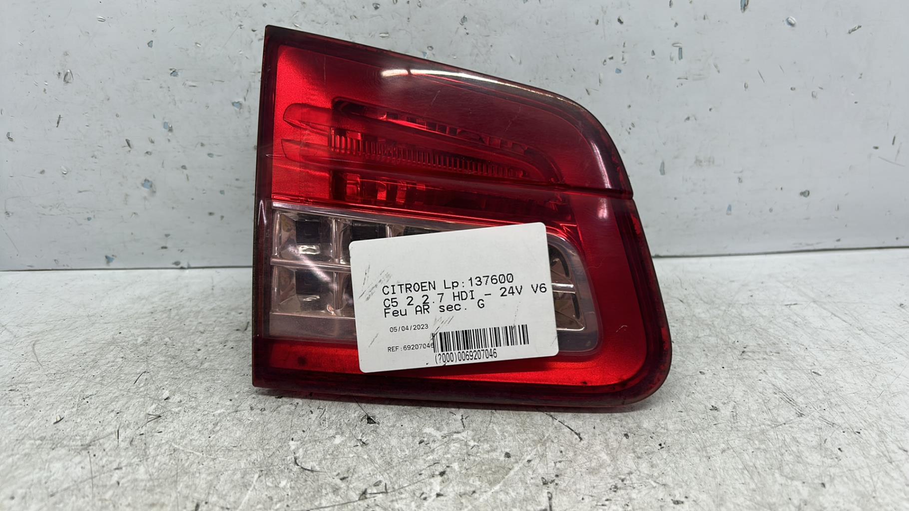Feu arriere secondaire gauche (feux) citroen c5 2