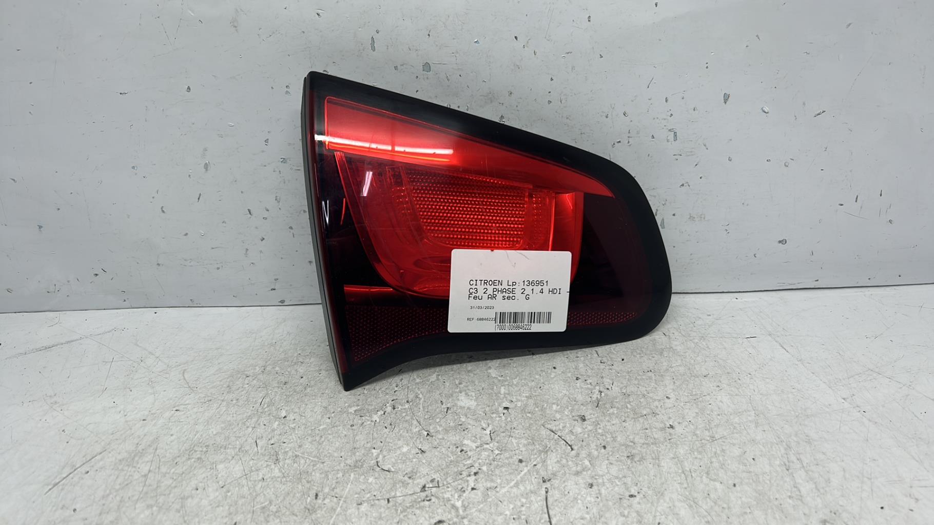 Feu arriere secondaire gauche (feux) citroen c3 2 phase 2