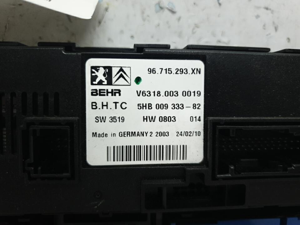 Commande chauffage peugeot 407 phase 1