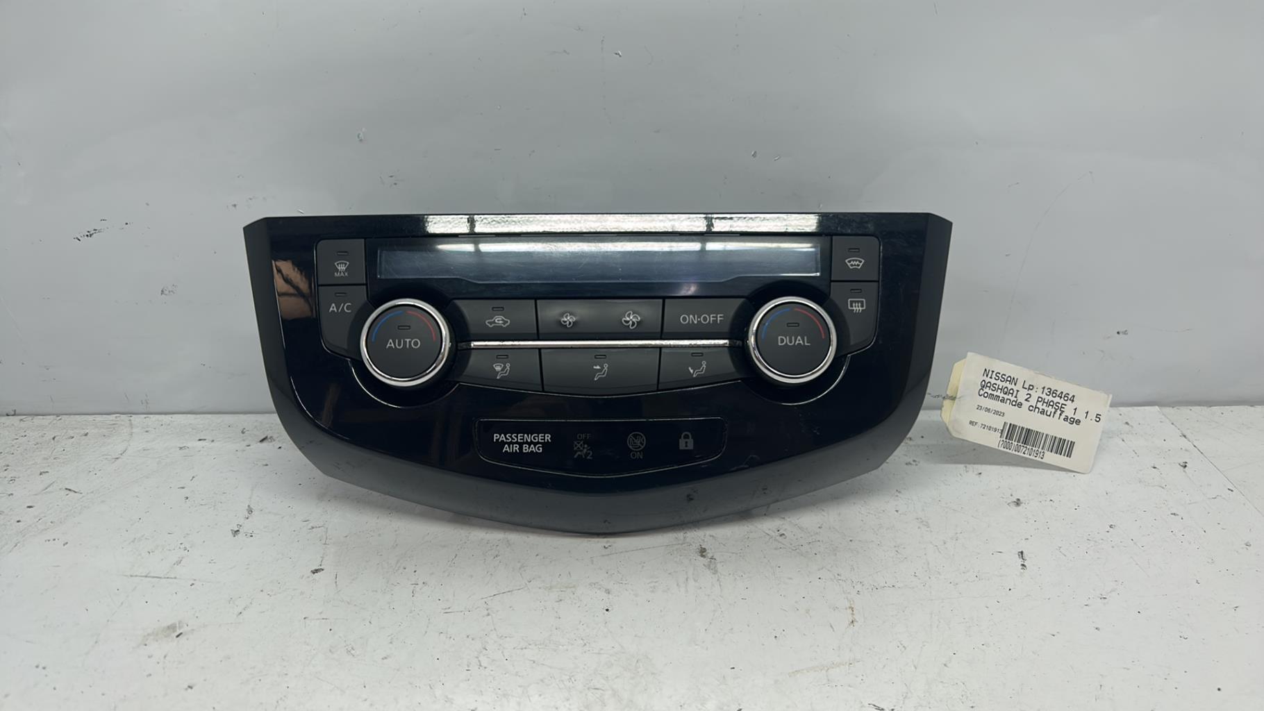 Commande chauffage nissan qashqai 2 phase 1