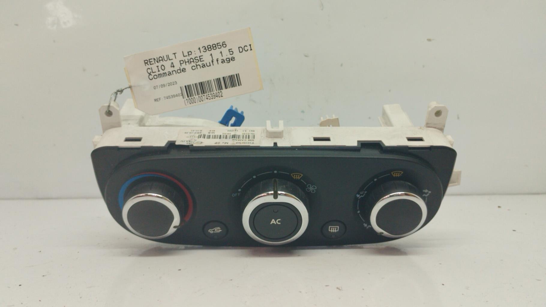 Commande chauffage renault clio 4 phase 1