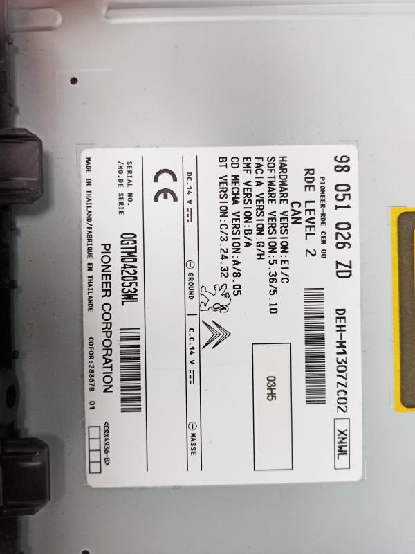 Autoradio originale PEUGEOT 208 1 PHASE 2 Diésel - 1