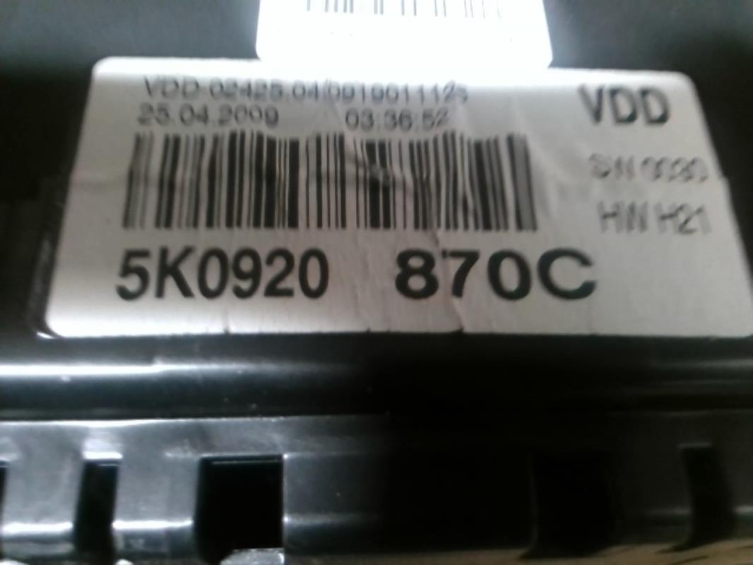 Compteur VOLKSWAGEN GOLF 6 Diesel - 1