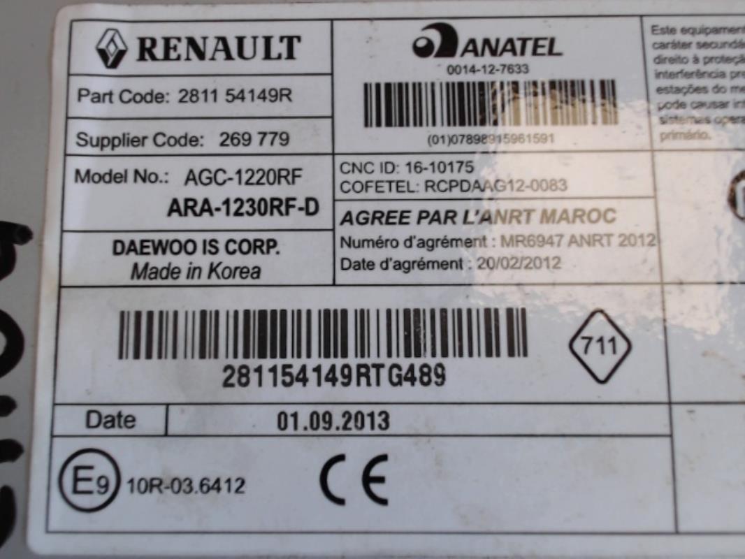Autoradio originale RENAULT CLIO 4 PHASE 1 Diésel - 1
