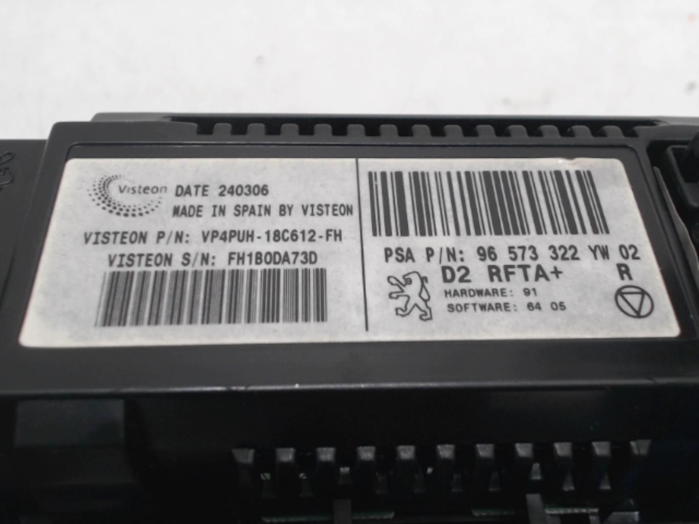 Commande chauffage PEUGEOT 407 PHASE 1 Diesel - 1