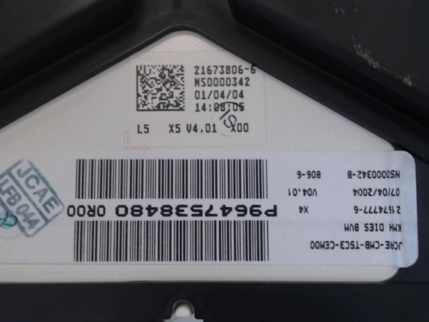 Compteur PEUGEOT 307 PHASE 1 Diesel - 1