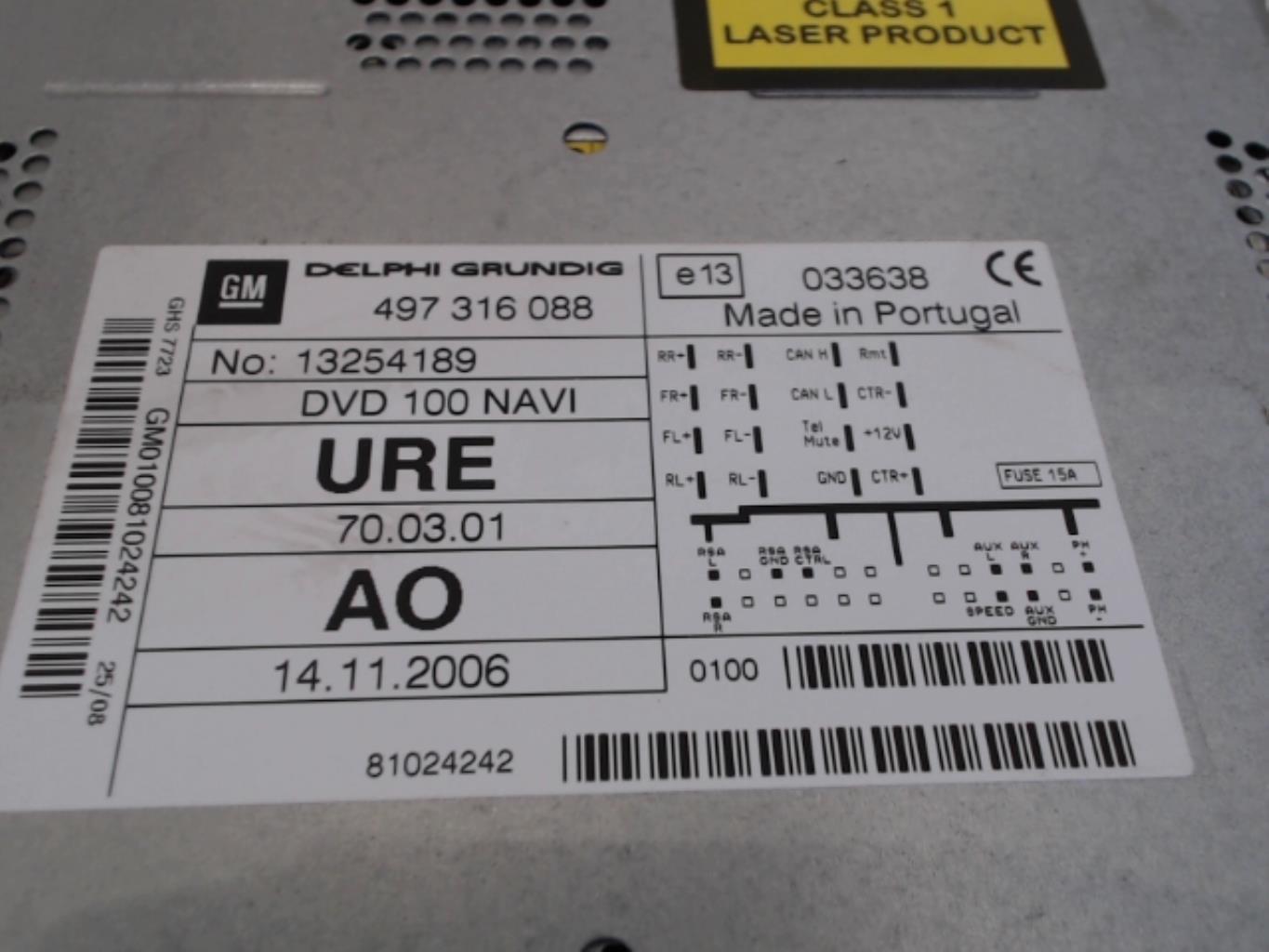 Autoradio originale OPEL CORSA D PHASE 1 Gasolina - 1
