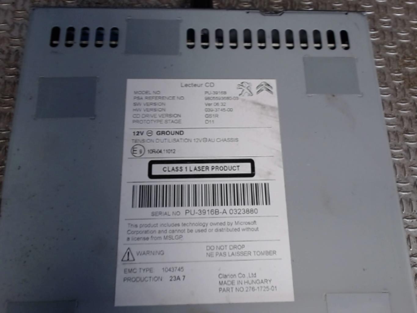 Autorradio CITROEN C4 2 PHASE 2 Diésel - 1