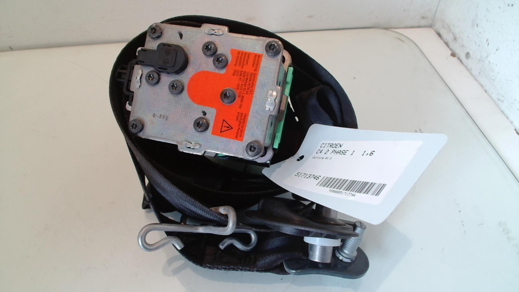 Cintura di sicurezza anteriore destra CITROEN C4 2 PHASE 1 Diésel - 1