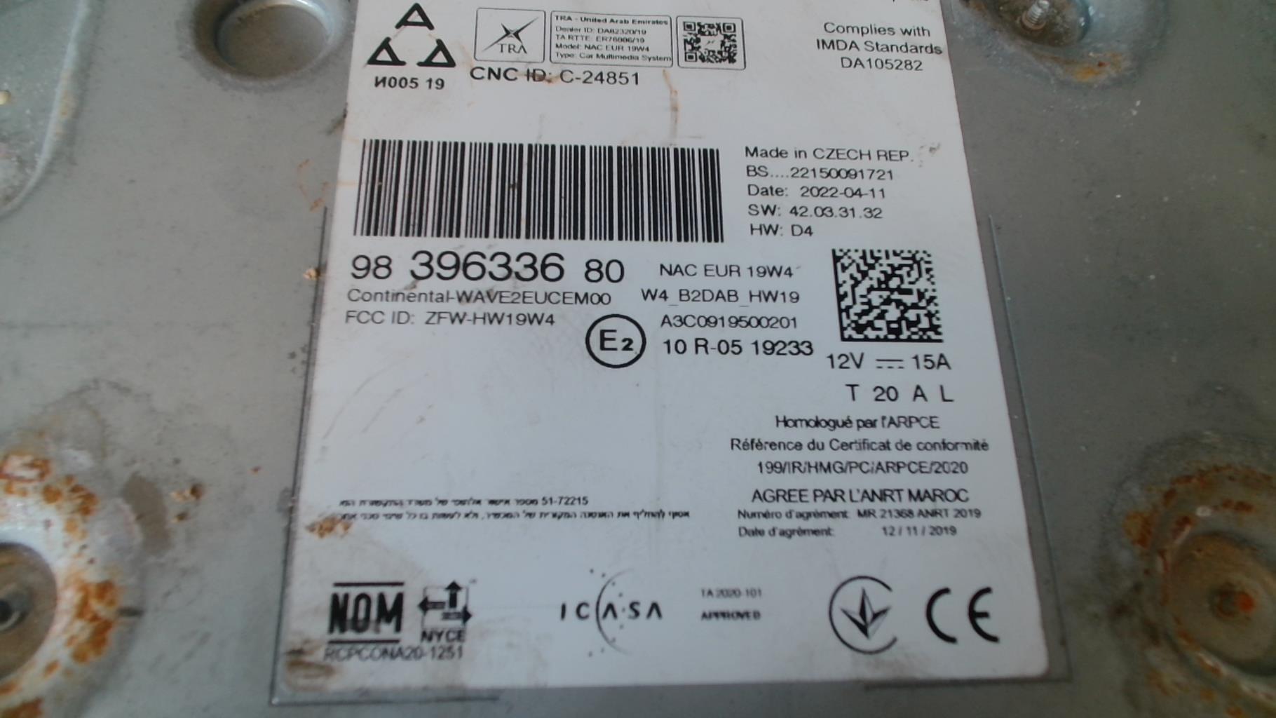 Autoradio originale PEUGEOT 208 2 Gasolina - 1