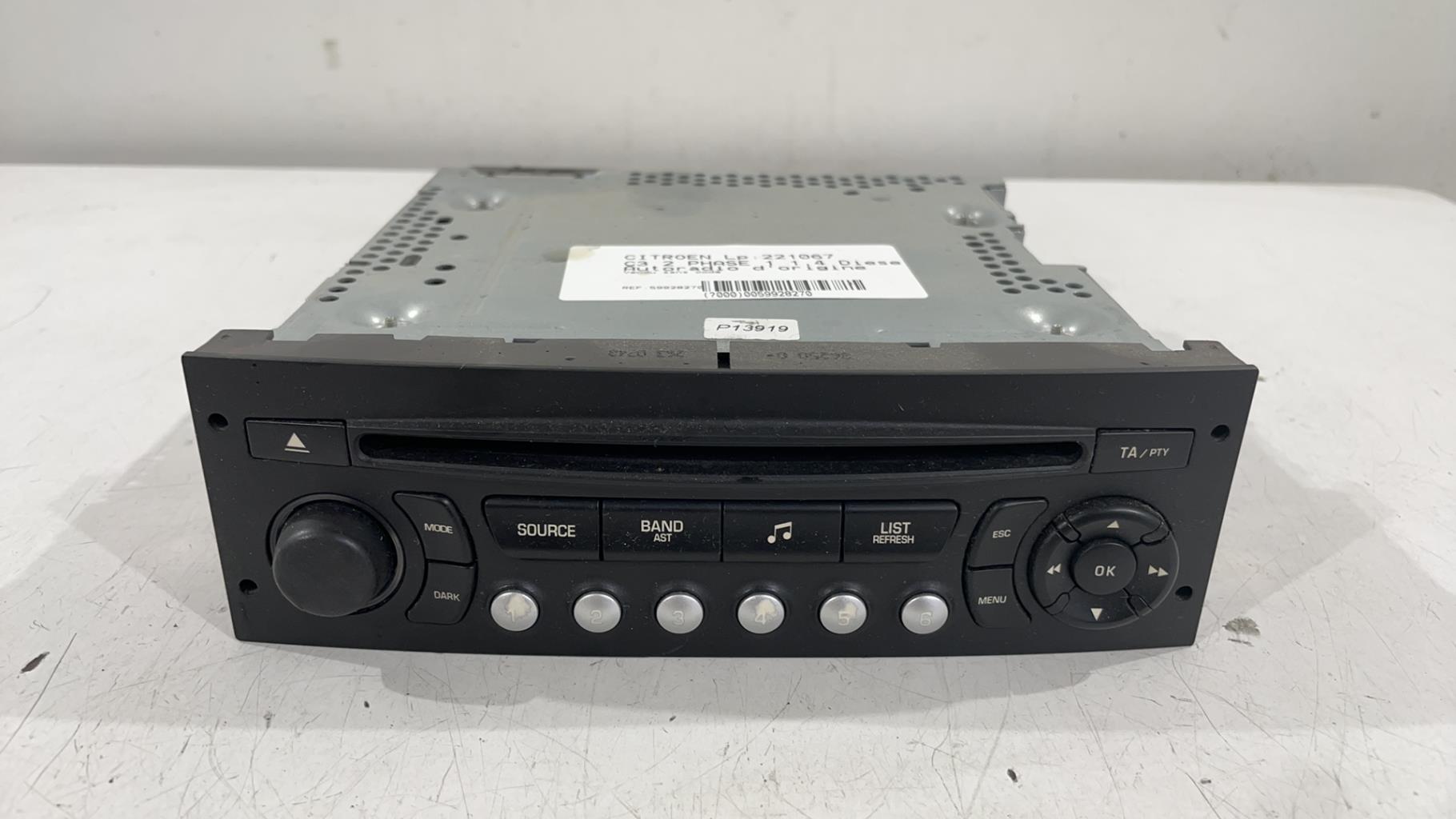 Autoradio d'origine CITROEN C3 2 PHASE 1 Diesel - 1