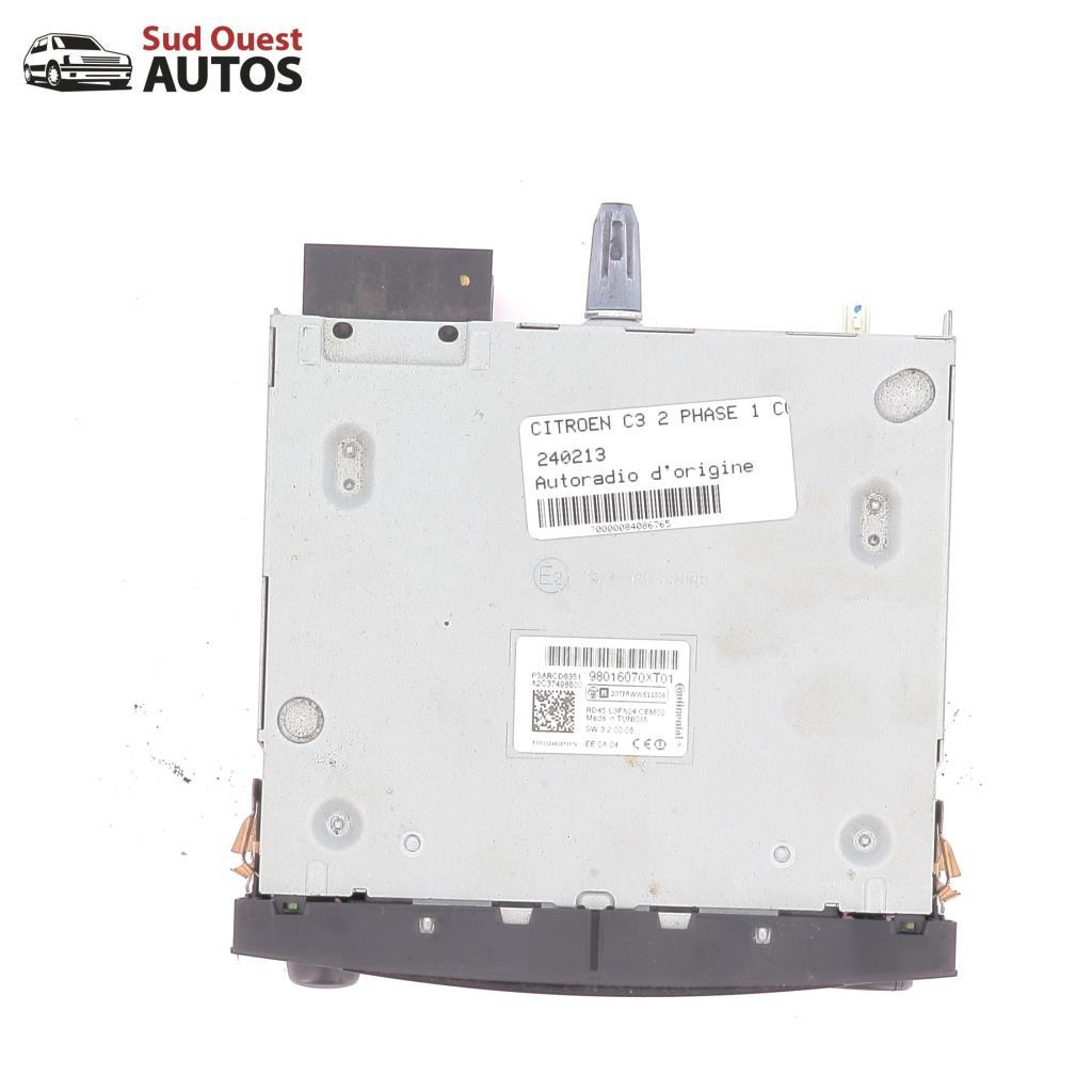 Autoradio d'origine CITROEN C3 2 PHASE 1 Diesel - 1