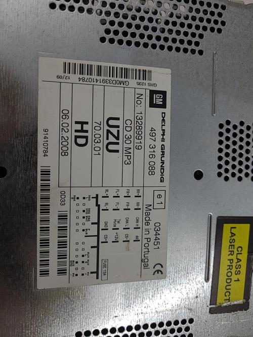 Image Autoradio d'origine - OPEL CORSA D