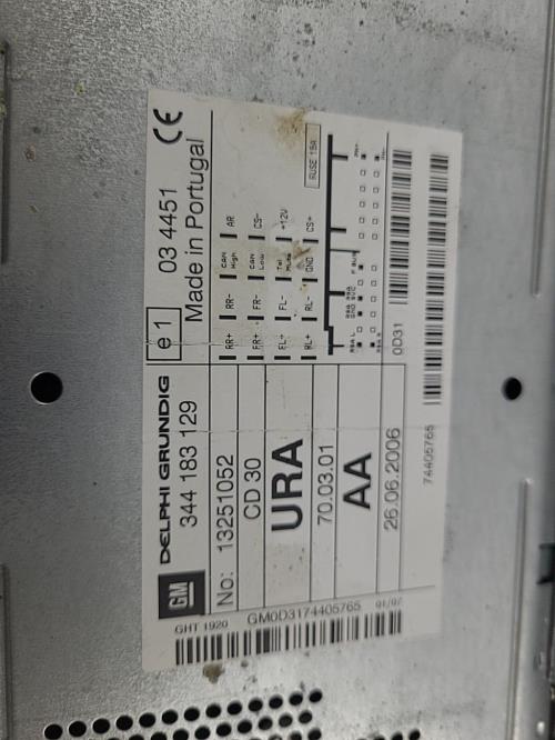 Image Autoradio d'origine - OPEL ZAFIRA B