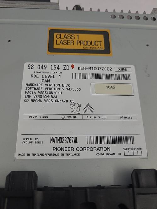 Image Autoradio d'origine - PEUGEOT 208 1