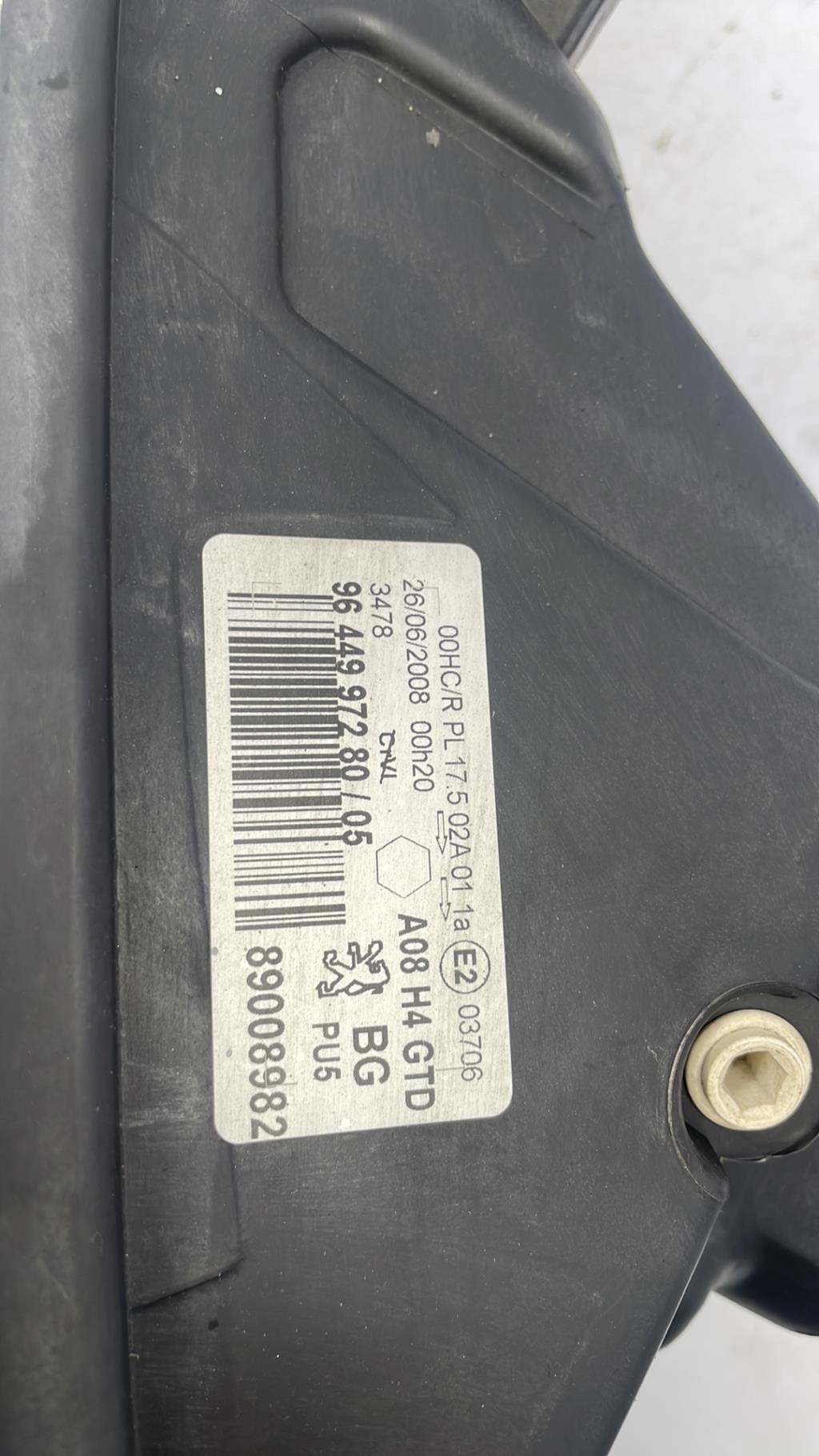 Gruppo ottico anteriore principale sinistro (luci)(faro) PEUGEOT 1007 Gasolina - 1