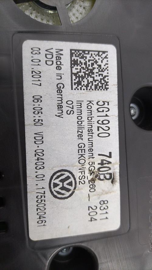 Image Compteur - VOLKSWAGEN GOLF 7