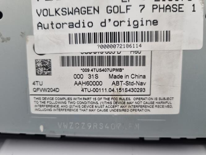 Image Autoradio d'origine - VOLKSWAGEN GOLF 7