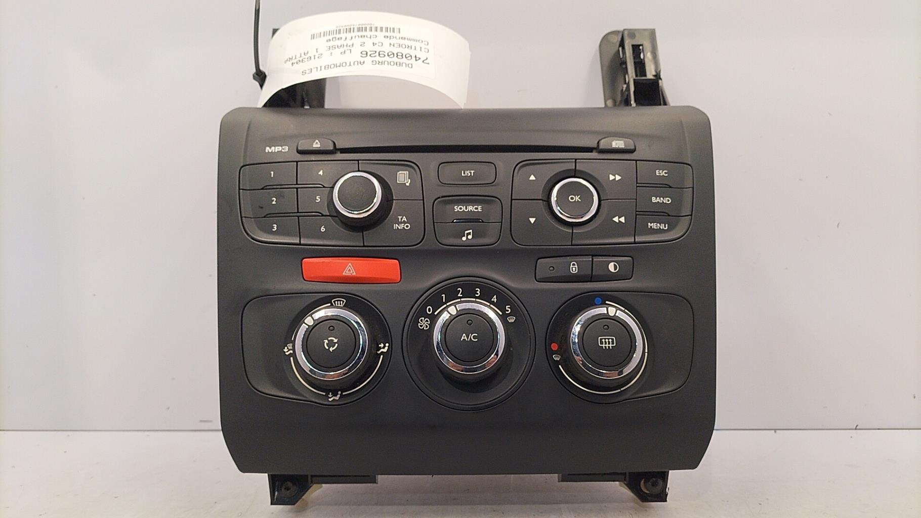 Commande chauffage CITROEN C4 2 PHASE 1 Essence - 1