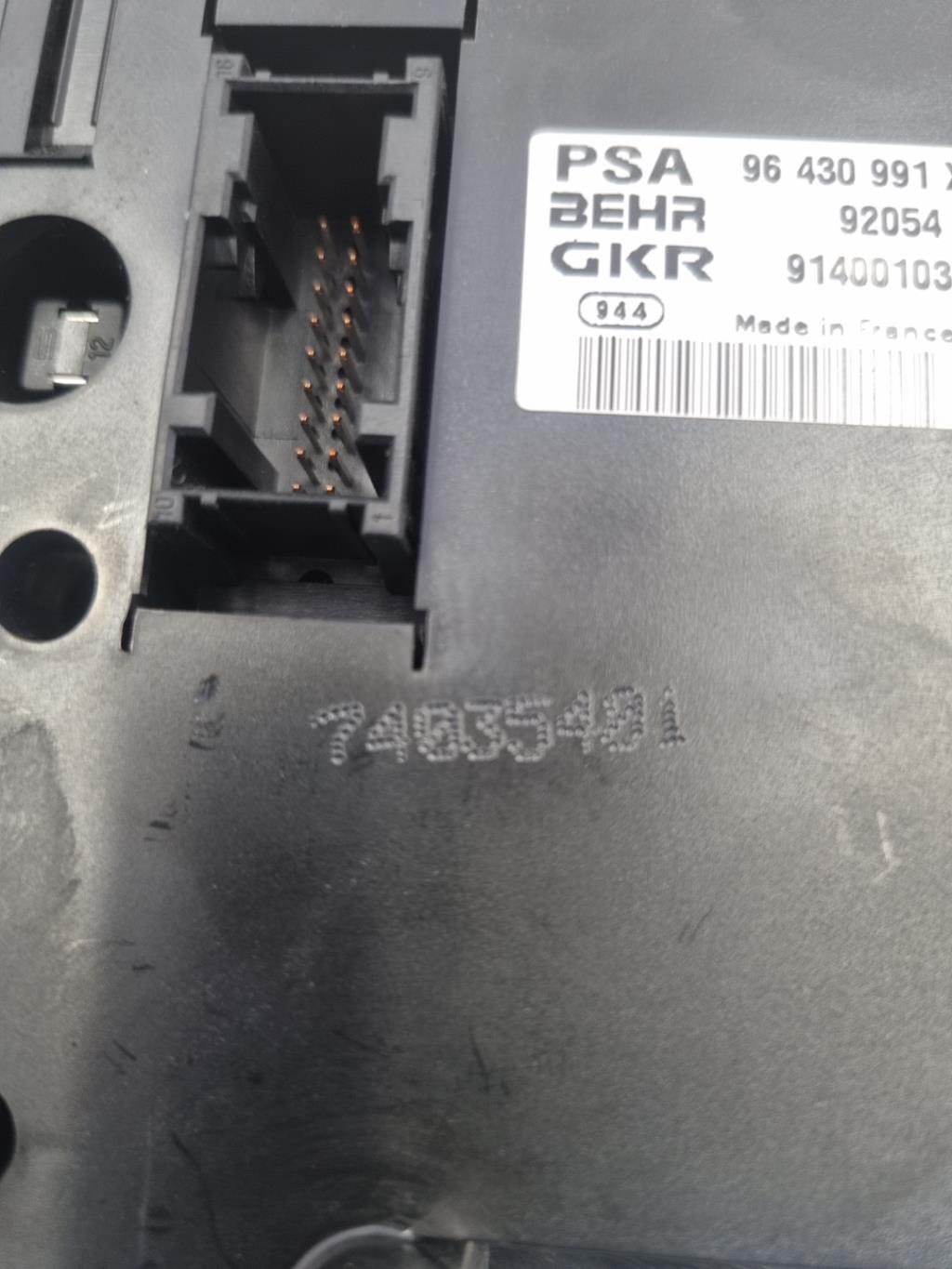 Commande chauffage PEUGEOT 307 PHASE 1 BREAK Diesel - 1