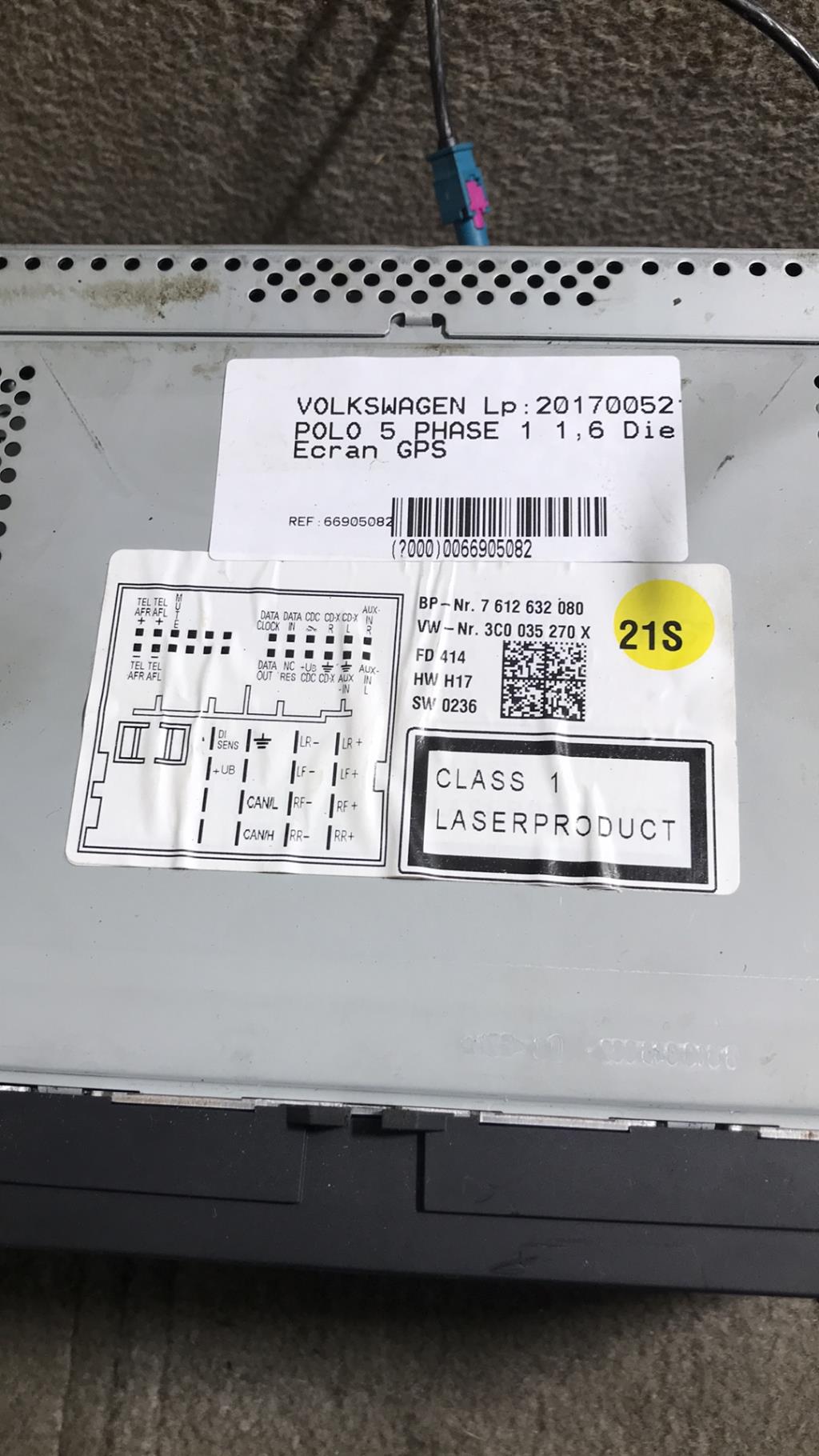 Ecran GPS VOLKSWAGEN POLO 5 PHASE 1 Diesel - 1
