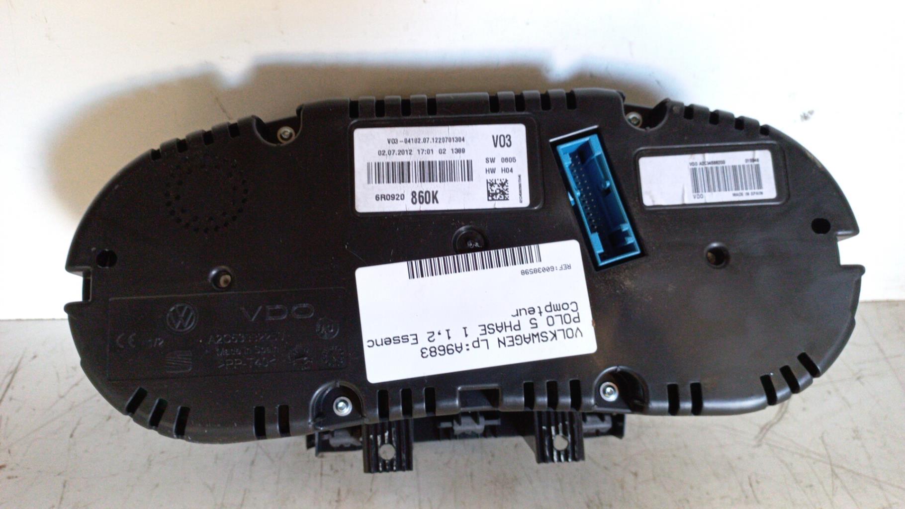 Tachimetro VOLKSWAGEN POLO 5 PHASE 1 Gasolina - 1