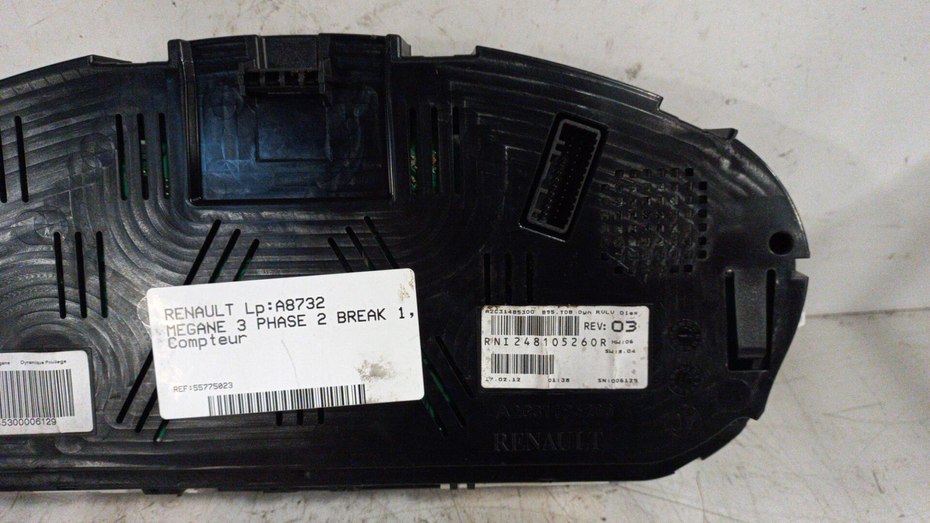 Compteur RENAULT MEGANE 3 PHASE 2 BREAK Diesel - 1