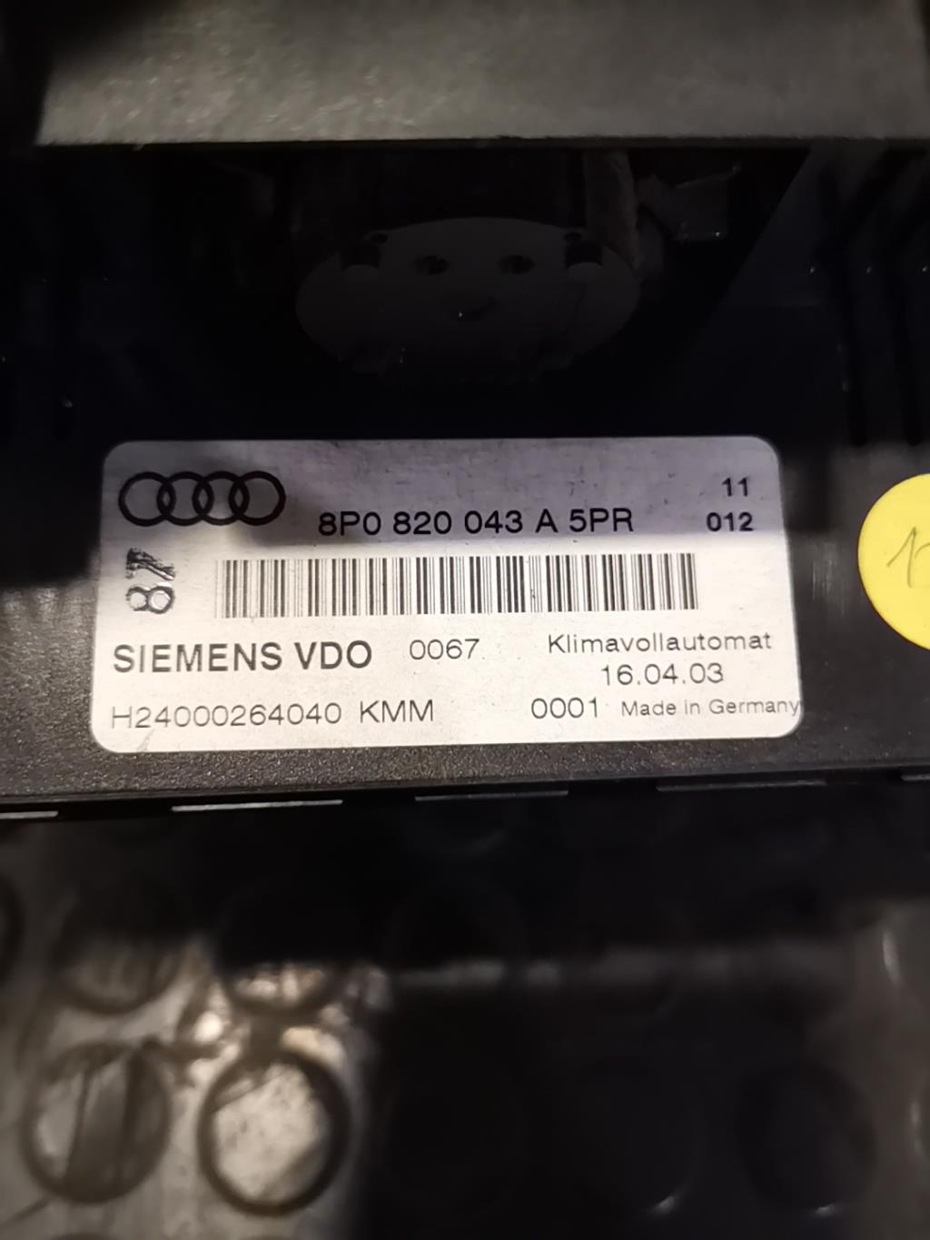 Commande chauffage AUDI A3 2 PHASE 1 Diesel - 1